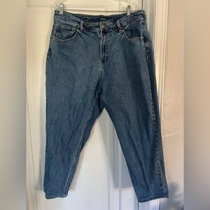 Wild Fable Super High Rise Tapered Jeans Size 18 Vintage Blue Denim Cropped 90s
